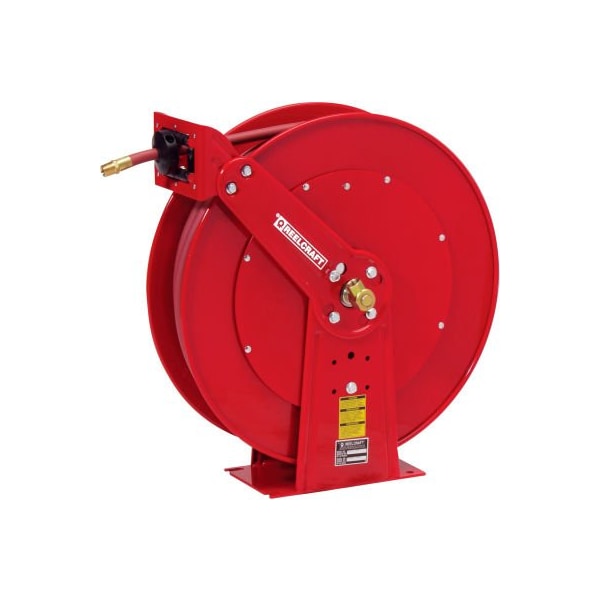 Reelcraft 1/2"x100' 300PSI Heavy Duty Dual Pedestal Spring Retractable Steel Air Hose Reel 82100 OLP - main